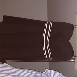 Black strapless dress